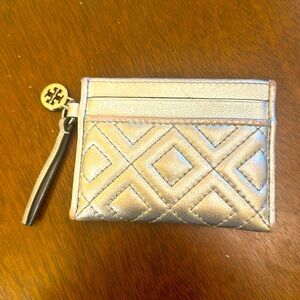 Tory Burch silver card case